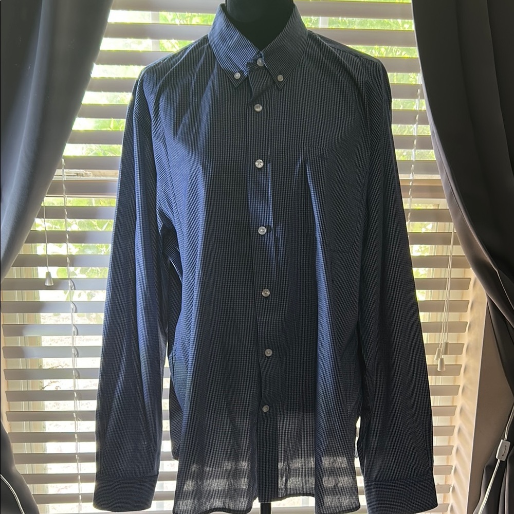 Men's Blue Button-Up Shirt